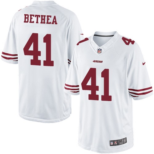 Men's Limited Antoine Bethea Nike Jersey White Road - #41 NFL San Francisco 49ers
